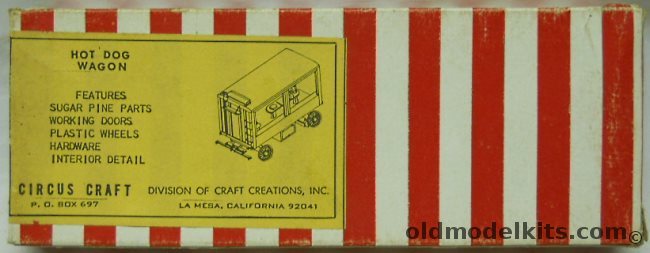 Circus Craft 1/48 Hot Dog Wagon - O Scale Craftsman Kit, CW22 plastic model kit